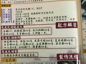 大话西游手游烤乳猪配方揭秘：独家分享美味烤乳猪制作秘诀