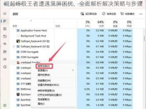 崛起终极王者遭遇黑屏困扰，全面解析解决策略与步骤