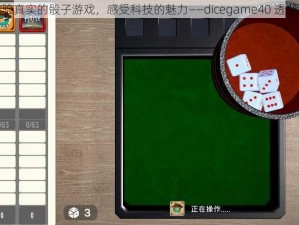 体验真实的骰子游戏，感受科技的魅力——dicegame40 透视版