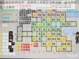 最强蜗牛物种战争：蜣螂格斗场触发攻略详解：战斗策略与技巧全解析