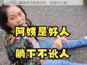 暴躁老阿姨情侣名，这是什么鬼？