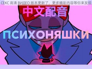 СЕКС 高清 ВИДЕО 版本更新了，更多精彩内容等你来发现