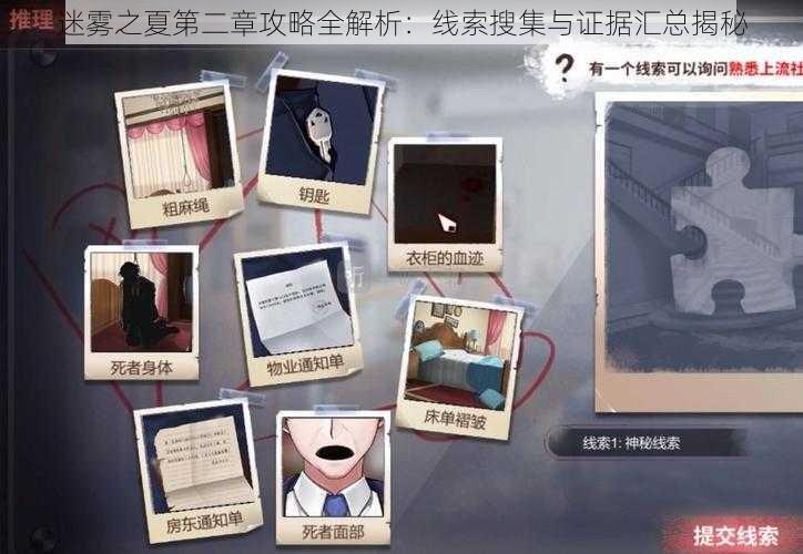 迷雾之夏第二章攻略全解析：线索搜集与证据汇总揭秘