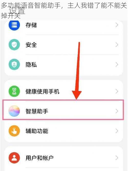 多功能语音智能助手，主人我错了能不能关掉开关