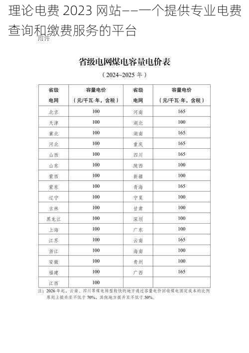 理论电费 2023 网站——一个提供专业电费查询和缴费服务的平台