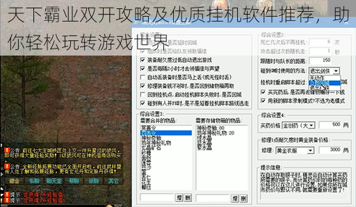 天下霸业双开攻略及优质挂机软件推荐，助你轻松玩转游戏世界