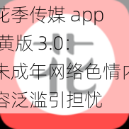 花季传媒 app 黄版 3.0：未成年网络色情内容泛滥引担忧