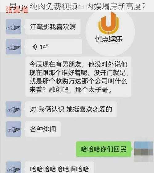 男 gv 纯肉免费视频：内娱塌房新高度？