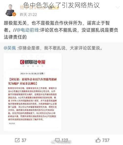 色中色怎么了引发网络热议