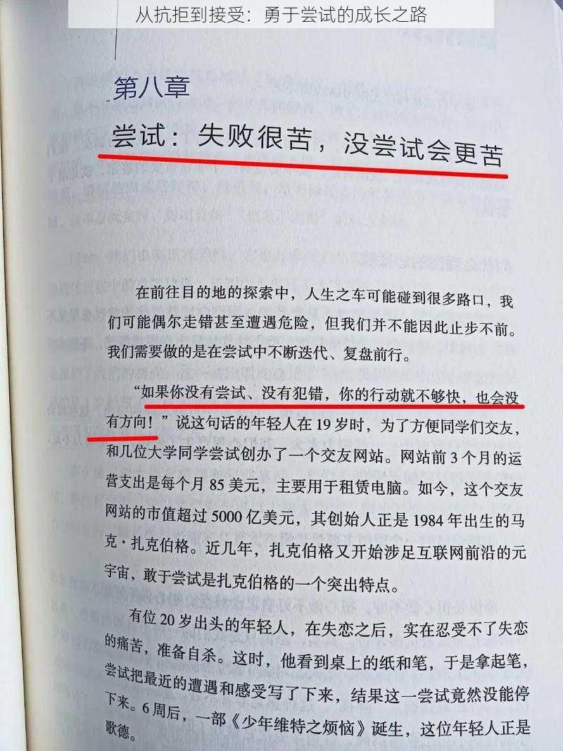 从抗拒到接受：勇于尝试的成长之路