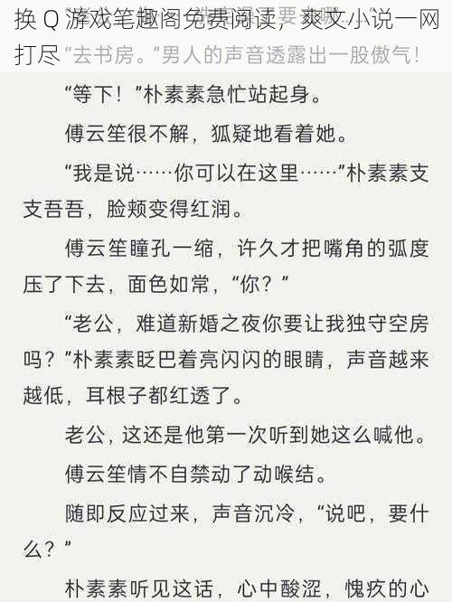 换 Q 游戏笔趣阁免费阅读，爽文小说一网打尽