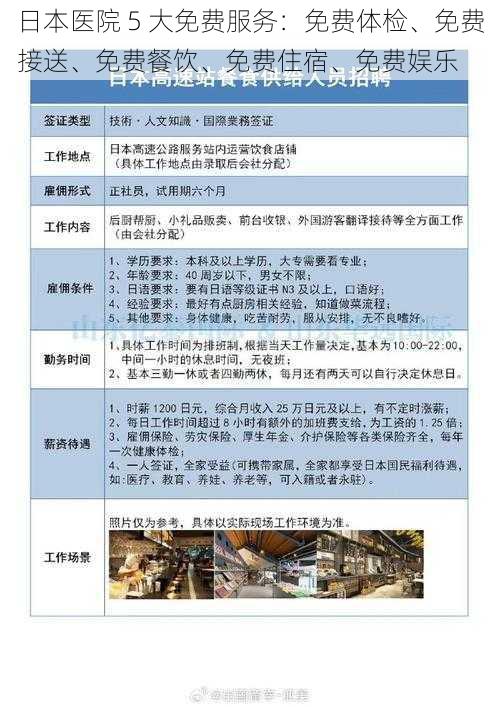 日本医院 5 大免费服务：免费体检、免费接送、免费餐饮、免费住宿、免费娱乐