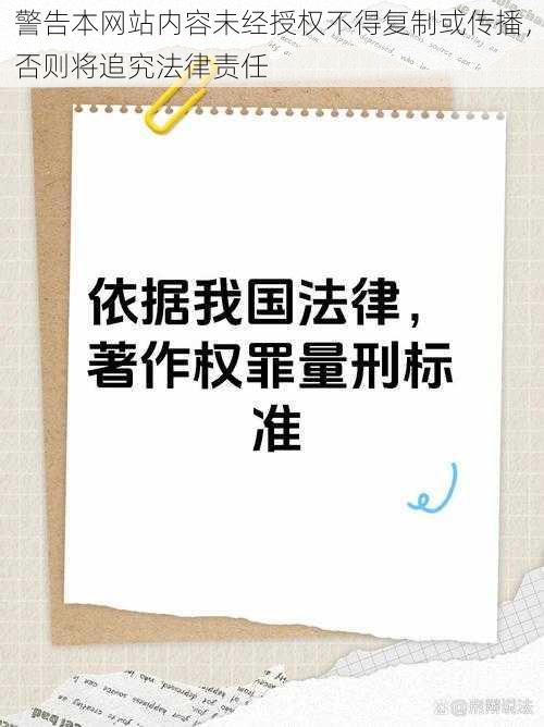 警告本网站内容未经授权不得复制或传播，否则将追究法律责任